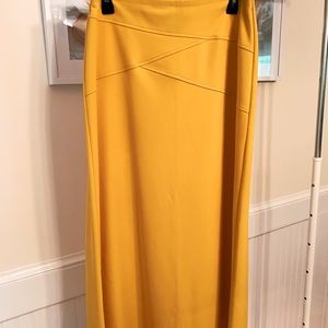 Mustard yellow maxi skirt